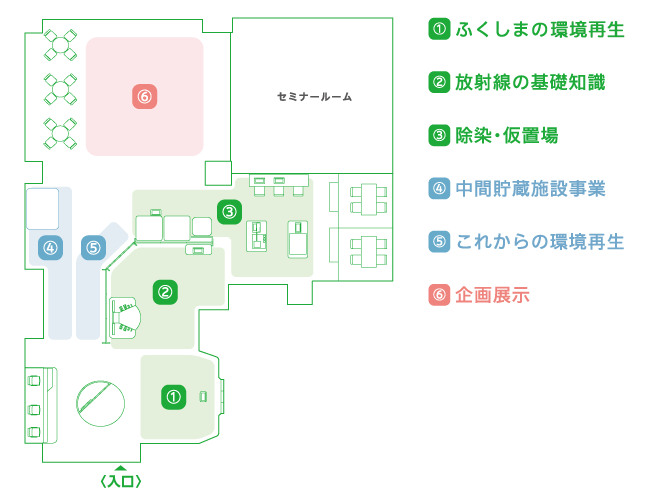 環境再生プラザ館内マップ